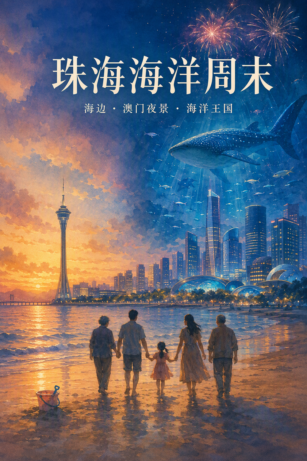 珠海海洋周末旅行海报